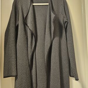 Chevron Patterned Long Coat